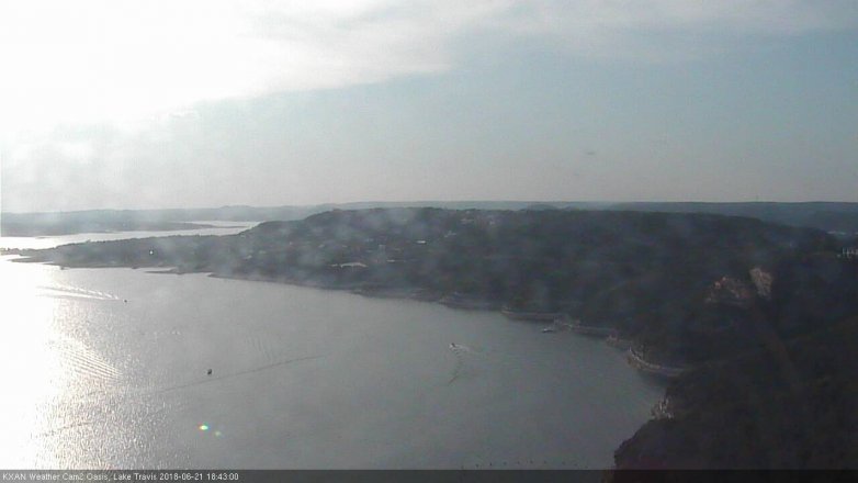 Lake Travis webcam, June 21, 2018 5:45 PM CT