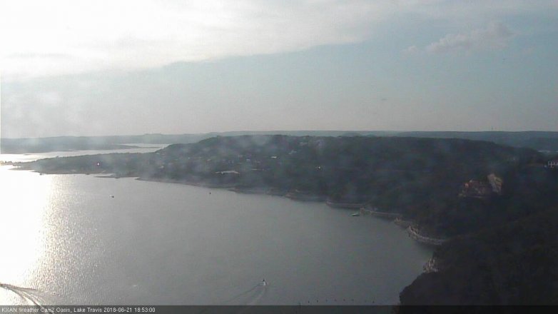 Lake Travis webcam, June 21, 2018 5:55 PM CT