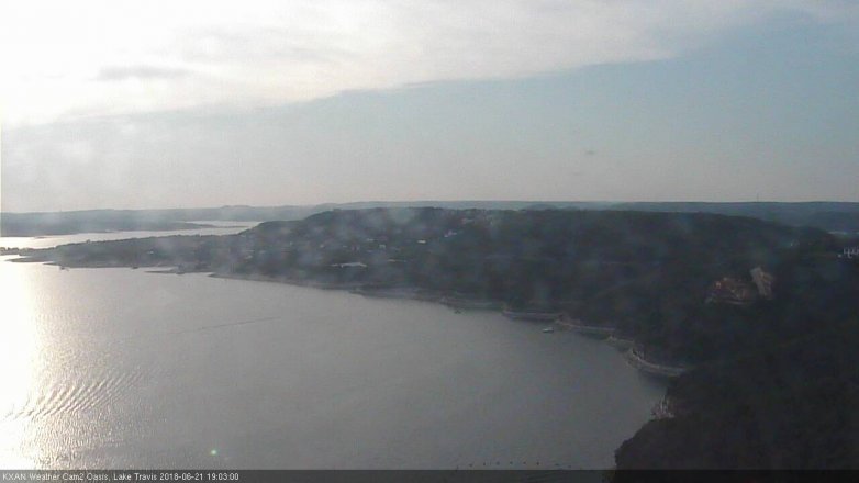 Lake Travis webcam, June 21, 2018 6:05 PM CT