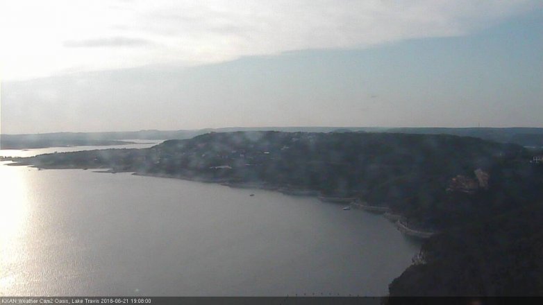 Lake Travis webcam, June 21, 2018 6:10 PM CT
