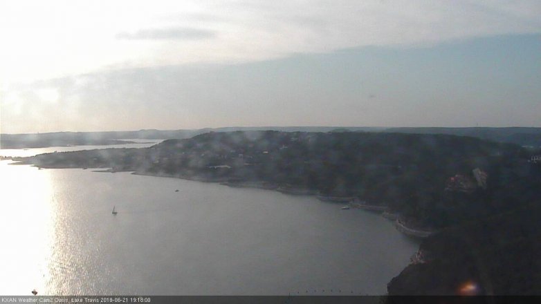 Lake Travis webcam, June 21, 2018 6:20 PM CT