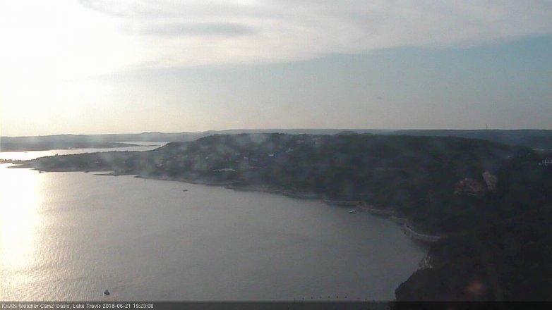Lake Travis webcam, June 21, 2018 6:25 PM CT