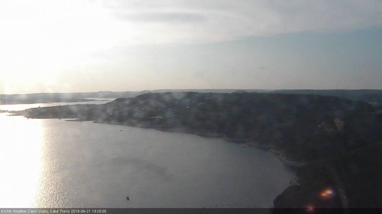 Lake Travis webcam, June 21, 2018 6:30 PM CT