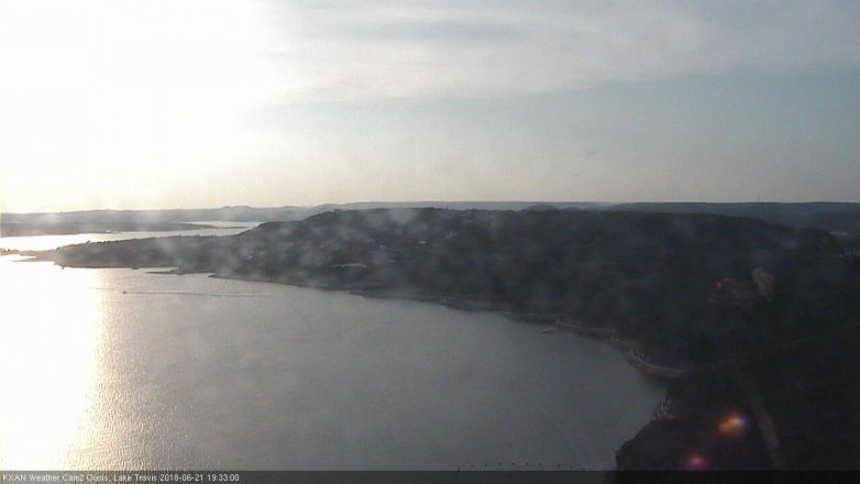 Lake Travis webcam, June 21, 2018 6:35 PM CT