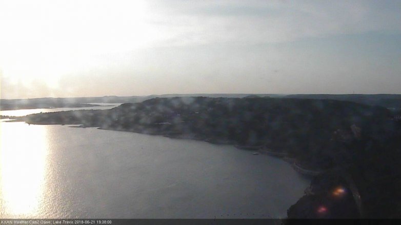 Lake Travis webcam, June 21, 2018 6:40 PM CT