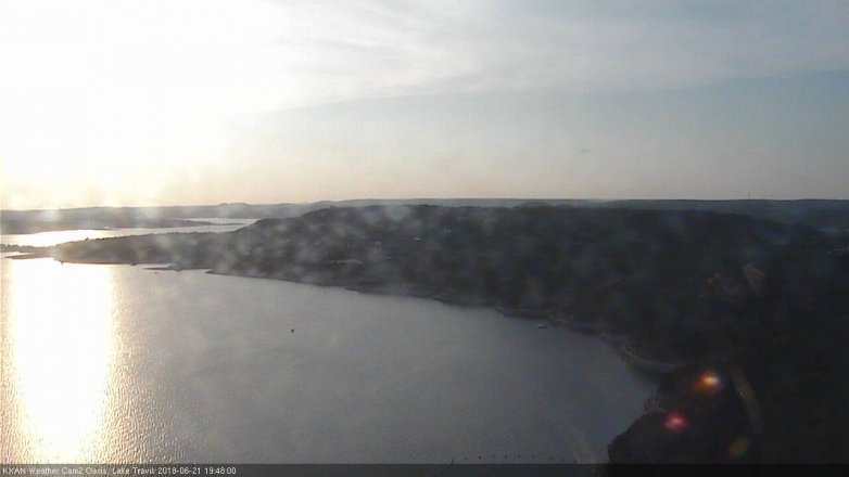 Lake Travis webcam, June 21, 2018 6:50 PM CT