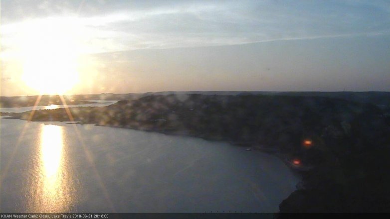 Lake Travis webcam, June 21, 2018 7:20 PM CT