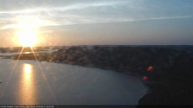 Lake Travis webcam, June 21, 2018 7:25 PM CT