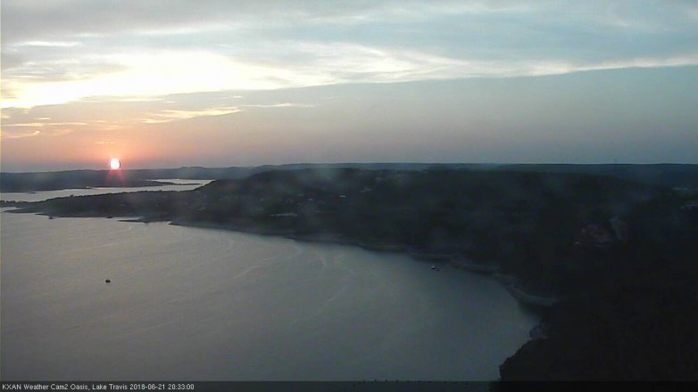 Lake Travis webcam, June 21, 2018 7:35 PM CT