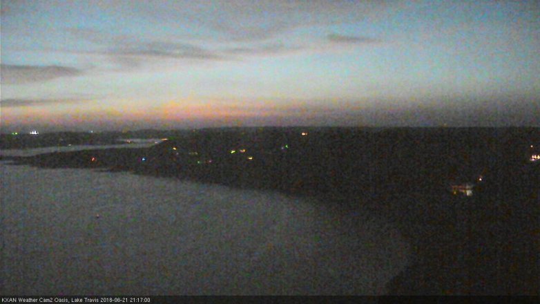 Lake Travis webcam, June 21, 2018 8:20 PM CT