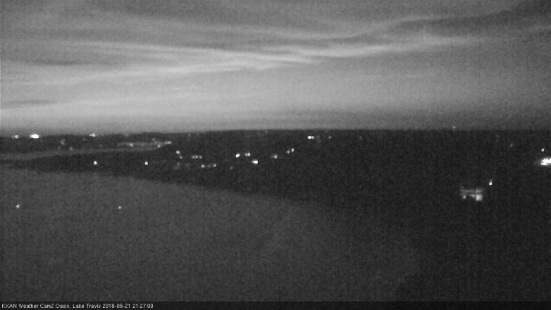 Lake Travis webcam, June 21, 2018 8:30 PM CT