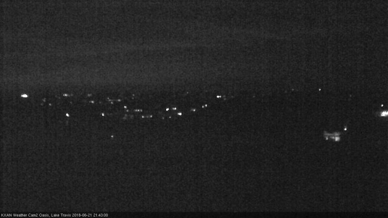 Lake Travis webcam, June 21, 2018 8:45 PM CT