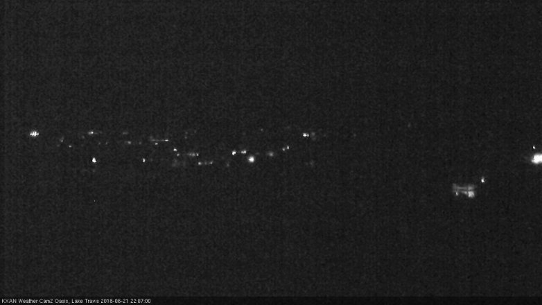 Lake Travis webcam, June 21, 2018 9:10 PM CT