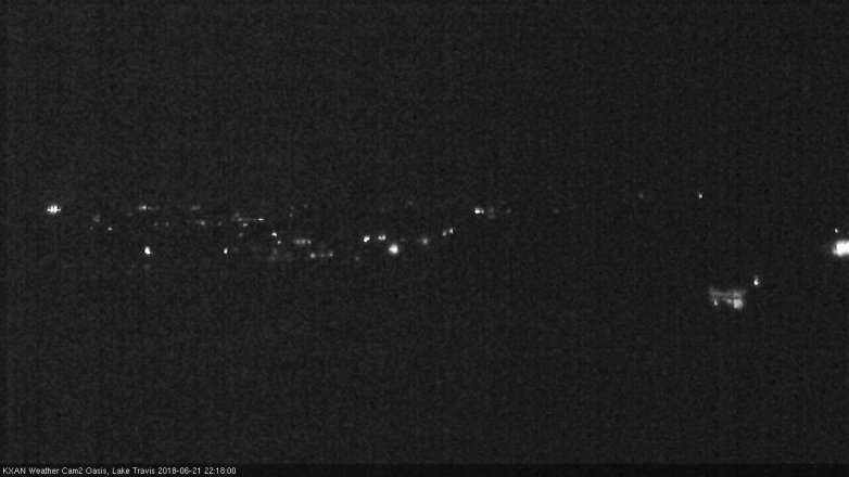 Lake Travis webcam, June 21, 2018 9:20 PM CT