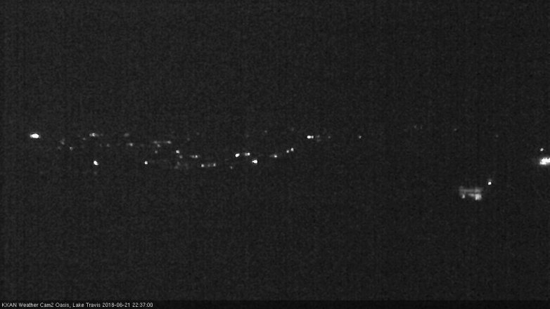 Lake Travis webcam, June 21, 2018 9:40 PM CT