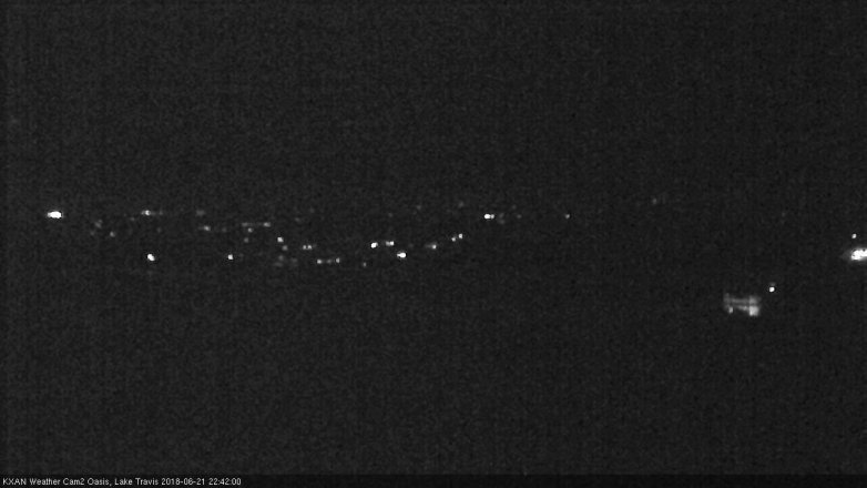 Lake Travis webcam, June 21, 2018 9:45 PM CT