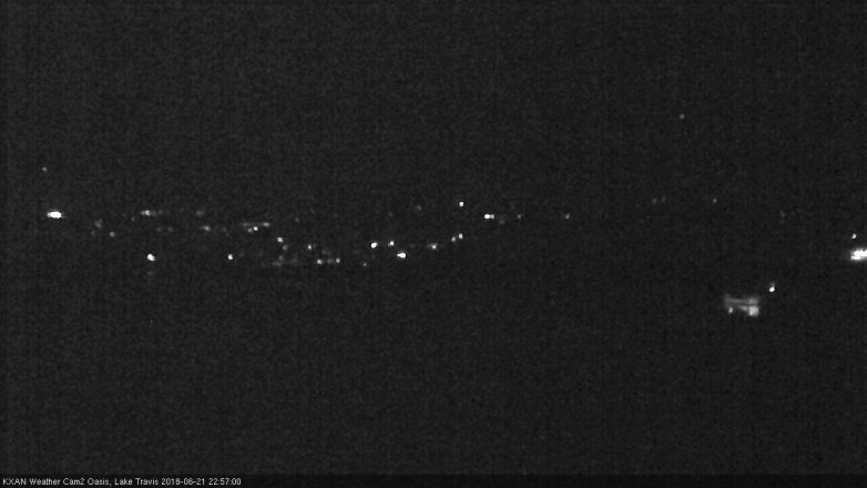 Lake Travis webcam, June 21, 2018 10:00 PM CT