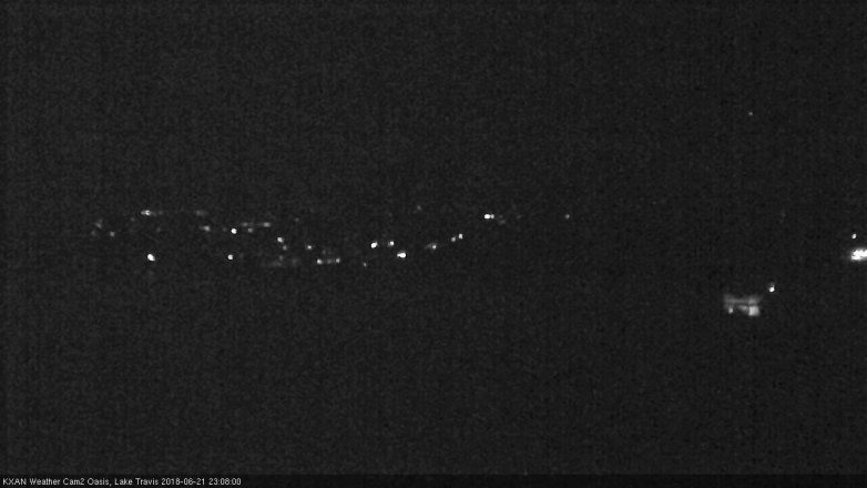 Lake Travis webcam, June 21, 2018 10:10 PM CT