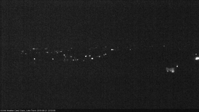 Lake Travis webcam, June 21, 2018 10:55 PM CT