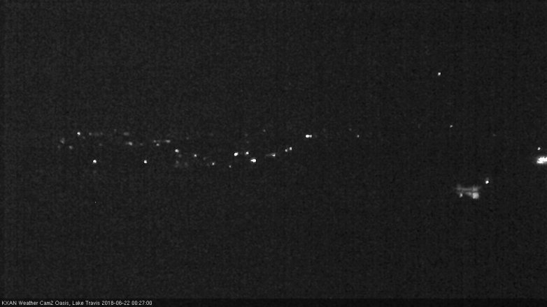 Lake Travis webcam, June 21, 2018 11:30 PM CT