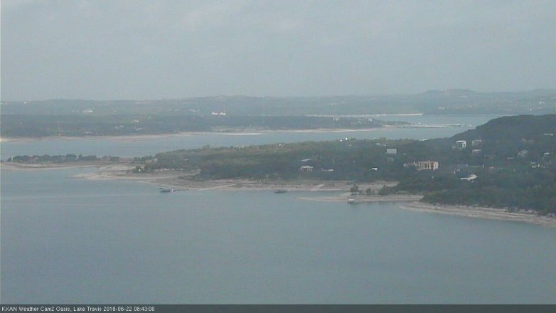 Lake Travis webcam, June 30, 2018 8:30 PM CT