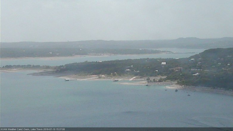 Lake Travis webcam, July 10, 2018 2:40 PM CT