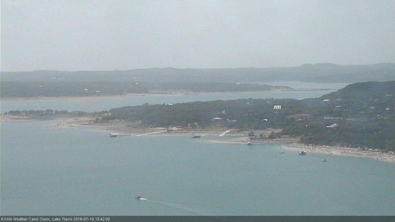 Lake Travis webcam, July 10, 2018 2:45 PM CT