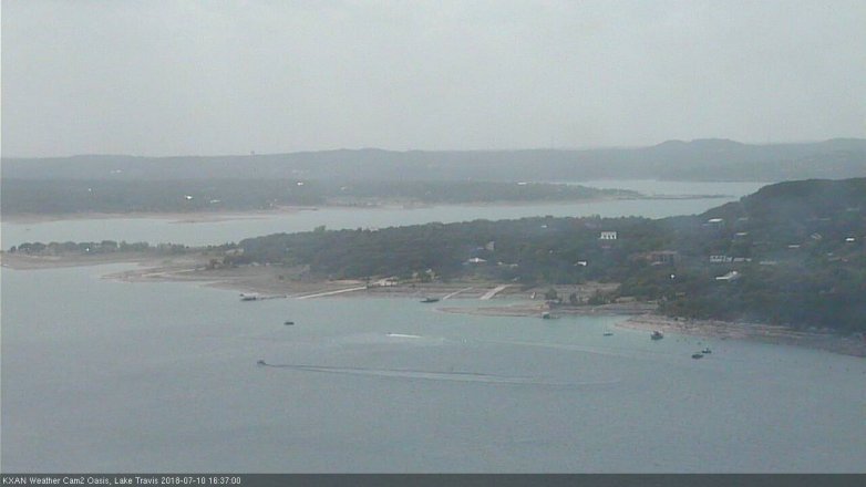 Lake Travis webcam, July 10, 2018 3:40 PM CT