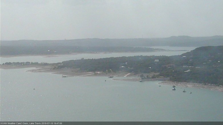 Lake Travis webcam, July 10, 2018 3:50 PM CT