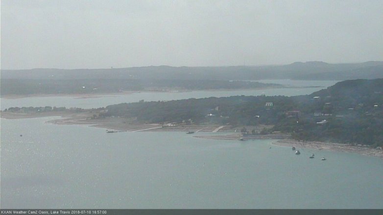 Lake Travis webcam, July 10, 2018 4:00 PM CT