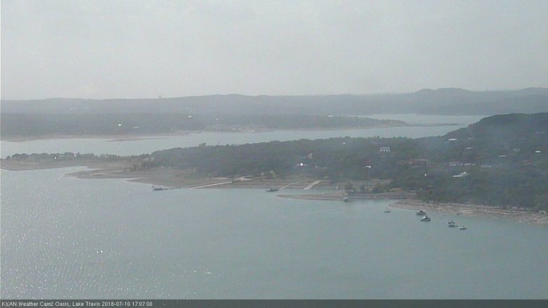 Lake Travis webcam, July 10, 2018 4:10 PM CT