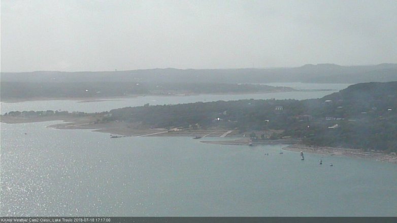 Lake Travis webcam, July 10, 2018 4:20 PM CT