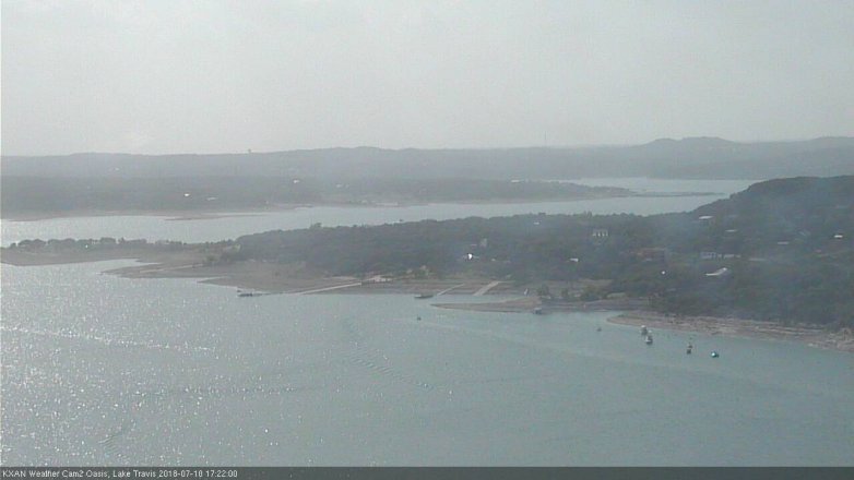 Lake Travis webcam, July 10, 2018 4:25 PM CT