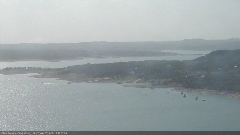 Lake Travis webcam, July 10, 2018 4:30 PM CT