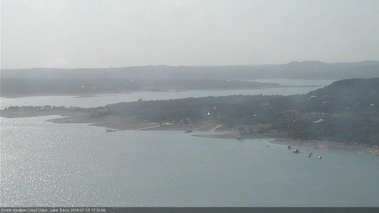 Lake Travis webcam, July 10, 2018 4:35 PM CT