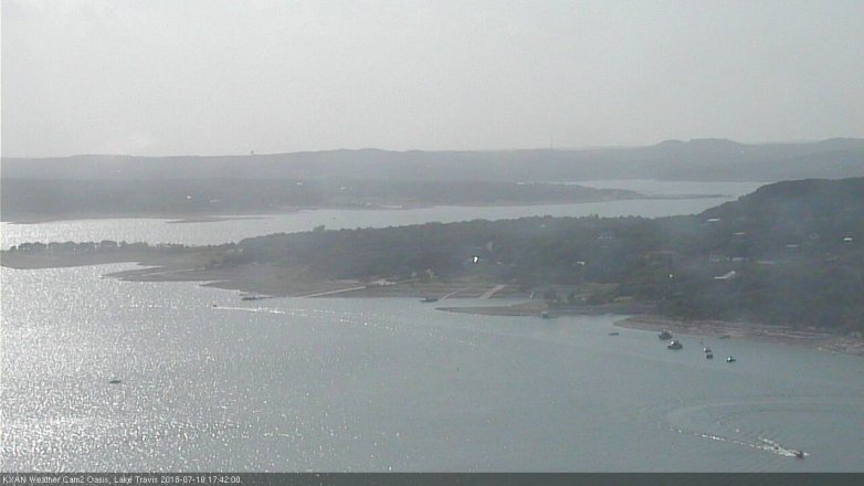 Lake Travis webcam, July 10, 2018 4:45 PM CT