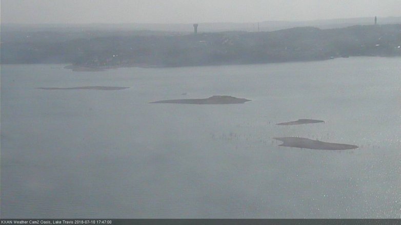 Lake Travis webcam, July 10, 2018 4:50 PM CT