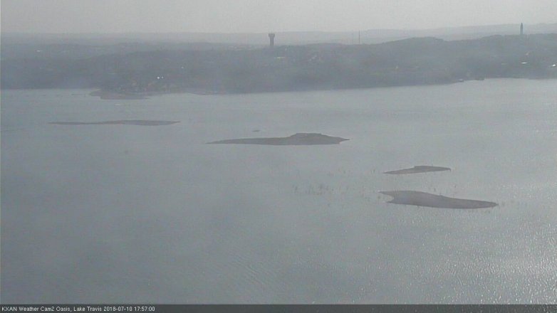 Lake Travis webcam, July 10, 2018 5:00 PM CT