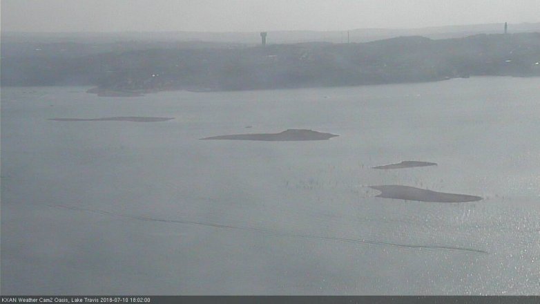 Lake Travis webcam, July 10, 2018 5:05 PM CT