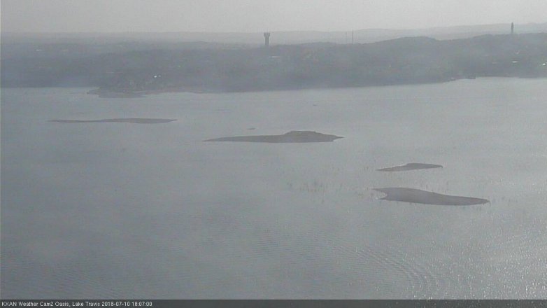Lake Travis webcam, July 10, 2018 5:10 PM CT