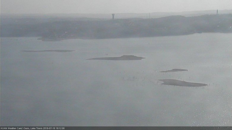 Lake Travis webcam, July 10, 2018 5:15 PM CT