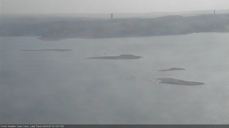 Lake Travis webcam, July 10, 2018 5:20 PM CT