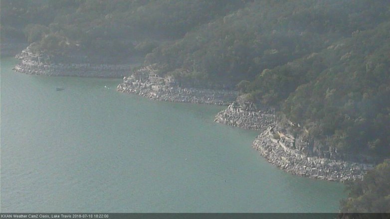 Lake Travis webcam, July 10, 2018 5:25 PM CT