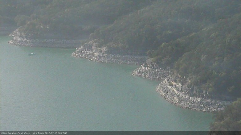Lake Travis webcam, July 10, 2018 5:30 PM CT