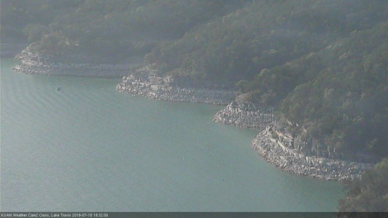 Lake Travis webcam, July 10, 2018 5:35 PM CT
