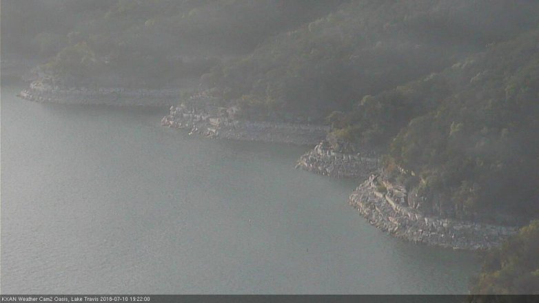 Lake Travis webcam, July 10, 2018 6:25 PM CT