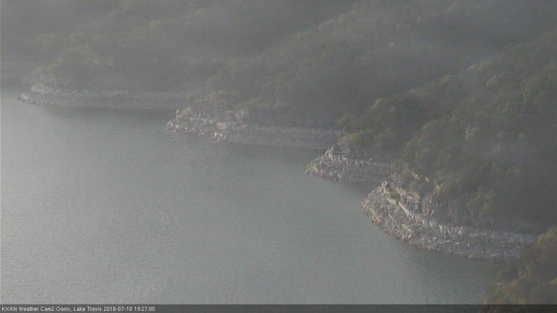 Lake Travis webcam, July 10, 2018 6:30 PM CT