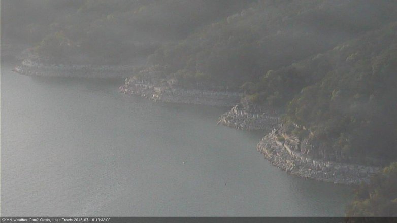 Lake Travis webcam, July 10, 2018 6:35 PM CT
