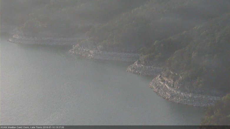 Lake Travis webcam, July 10, 2018 6:40 PM CT