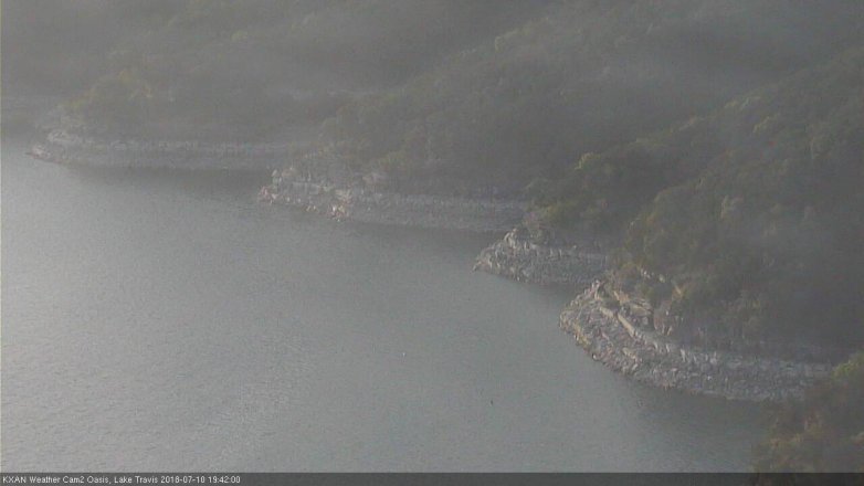 Lake Travis webcam, July 10, 2018 6:45 PM CT
